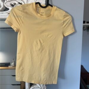 Aritzia Seamless Yellow Top